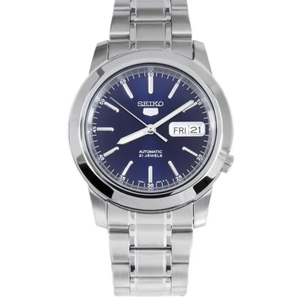 Seiko 5 Blue Dial 39mm Watch! New